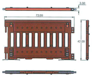 Image of temporary wall showing the dimension of it.
