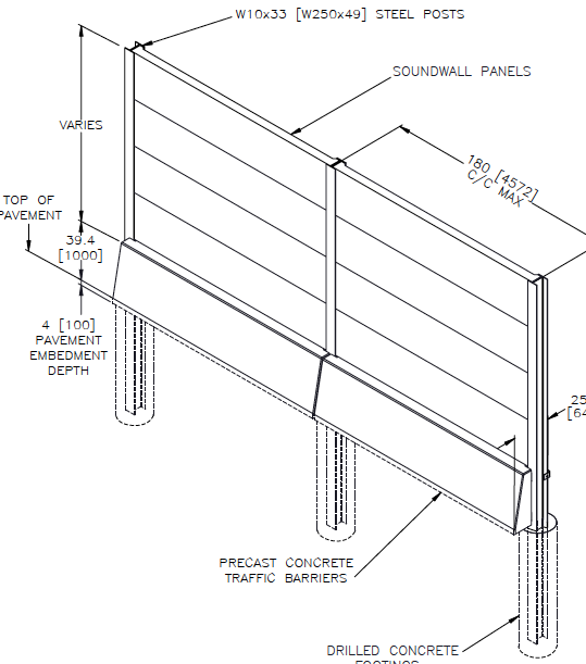 Traffic Barrier with Soundwall System Roadside Safety Pooled Fund